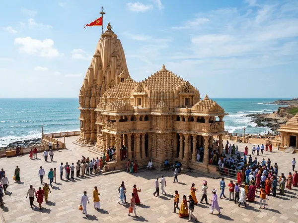 Somnath Jyotirlinga Temple on the Gujarat coast
